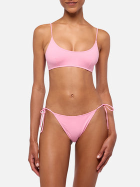 Klassische Badehose Marielle in Rosa - Strandtop Judy in Rosa mit Bralette Judy