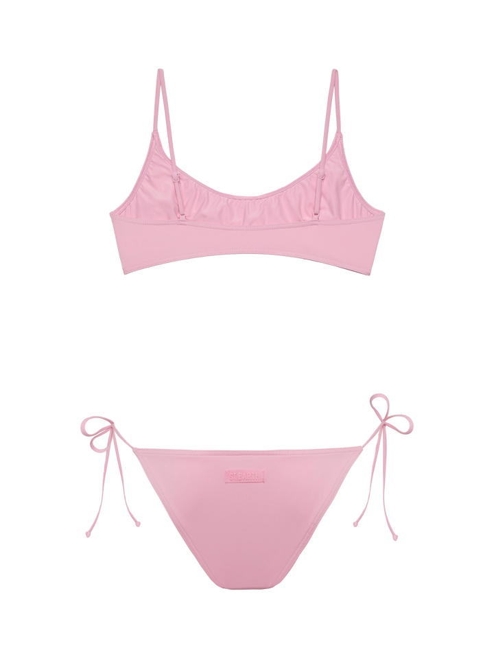 Marielle pink classic swim briefs - Judy pink bralette beach top Judy - MC2 Saint Barth
