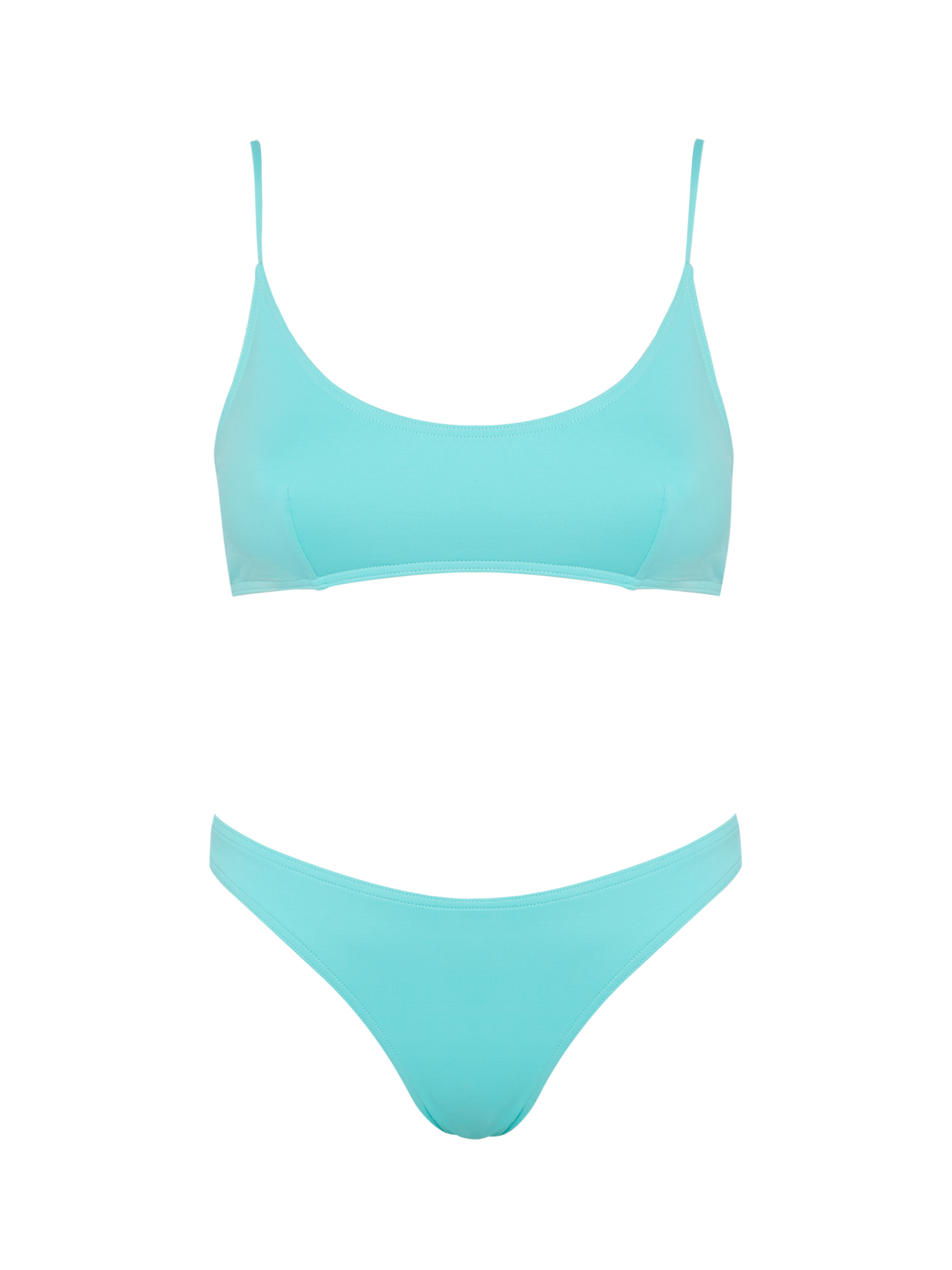 Judy Lido water green bikini with bralette top and classic briefs - MC2 Saint Barth