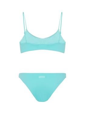 Judy Lido water green bikini with bralette top and classic briefs - MC2 Saint Barth