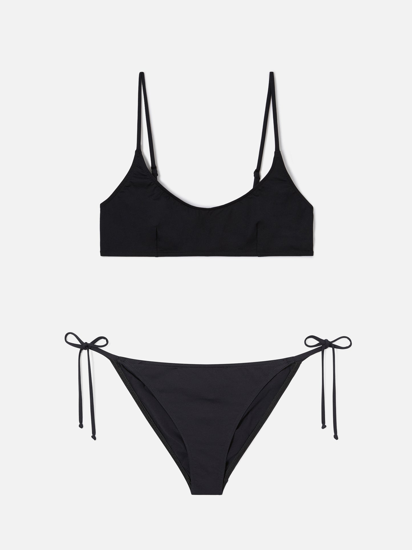 Judy Virgo black bralette bikini with ties