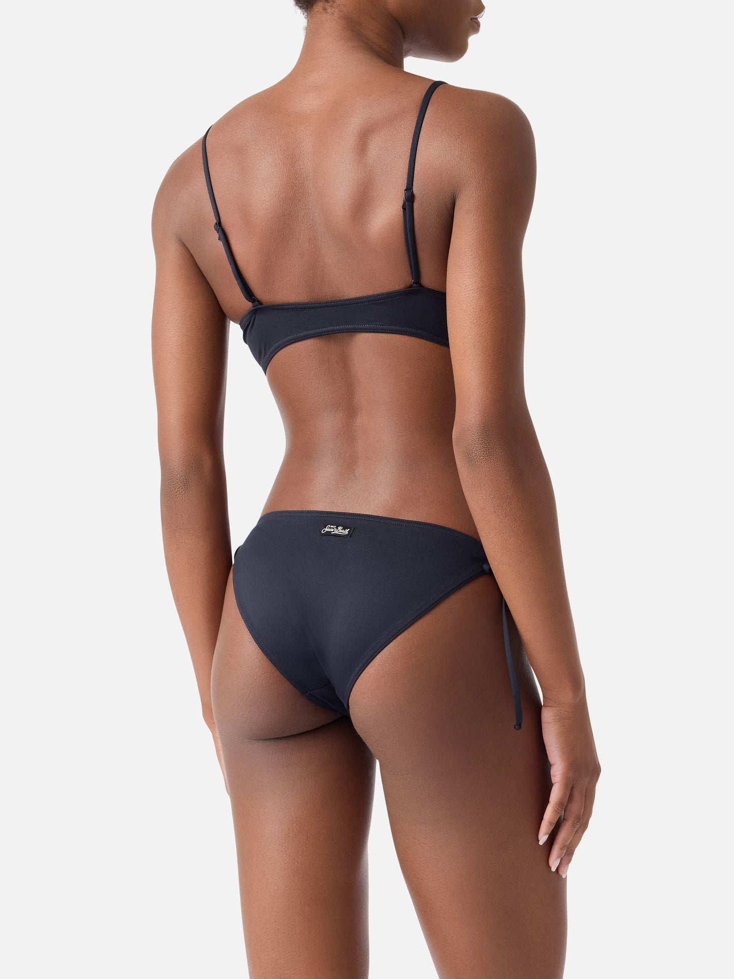 Bikini brassière noir Judy Virgo avec liens à nouer 