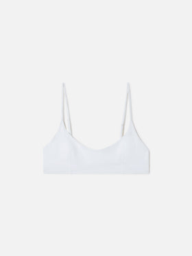 Top bikini Judy bralette bianco tinta unita