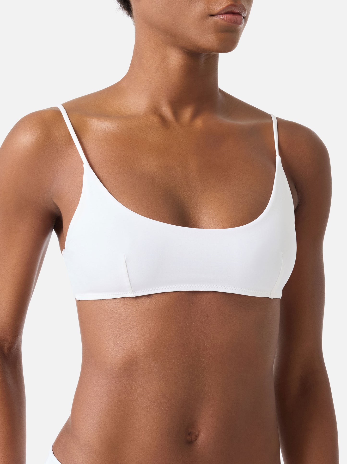 Top bikini Judy bralette bianco tinta unita