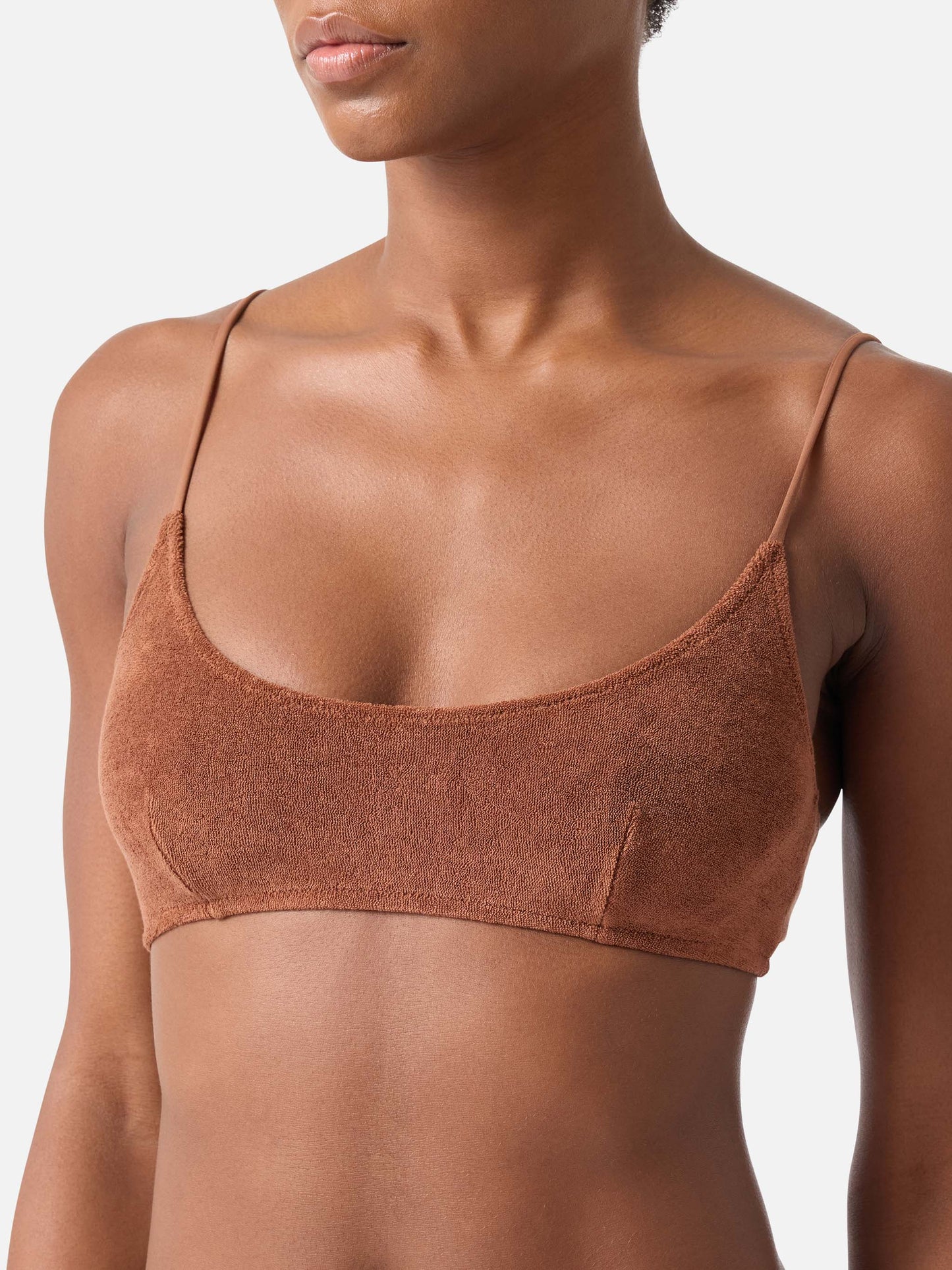 Top de bikini bralette Brown Judy de rizo 