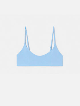 Top bikini Judy bralette azzurro tinta unita