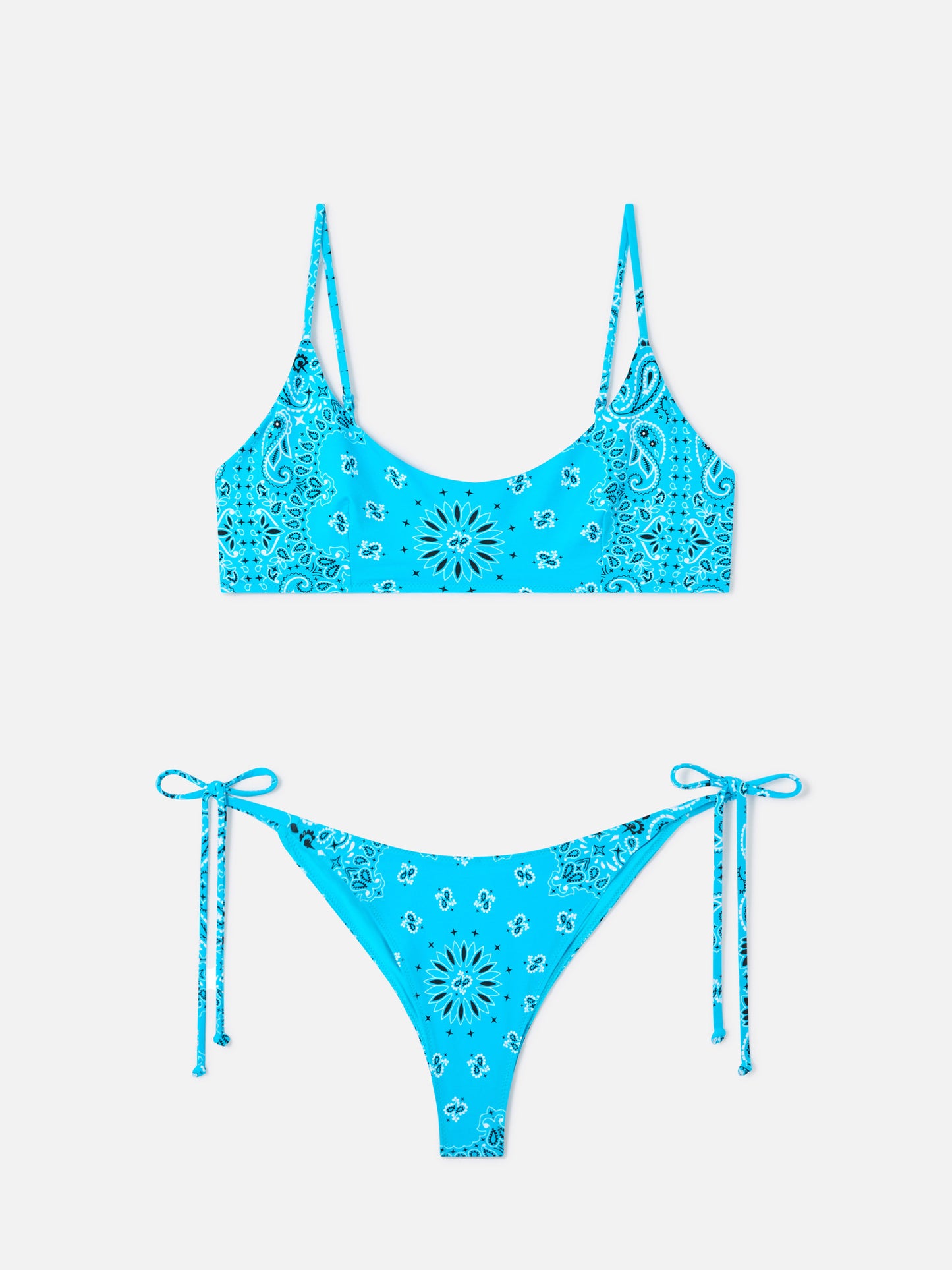 Judy Marielle light blue bandana bralette bikini
