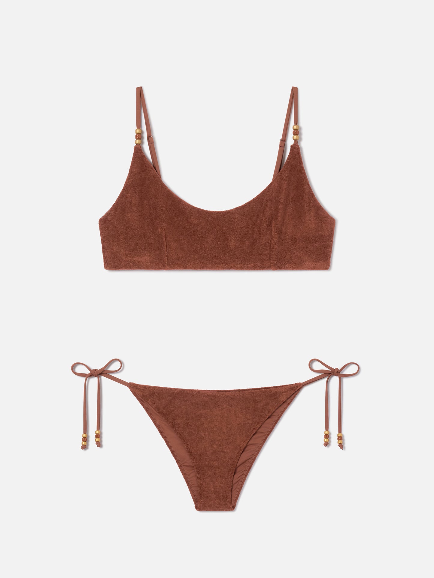 Bikini bralette Judy Virgo en éponge marron 
