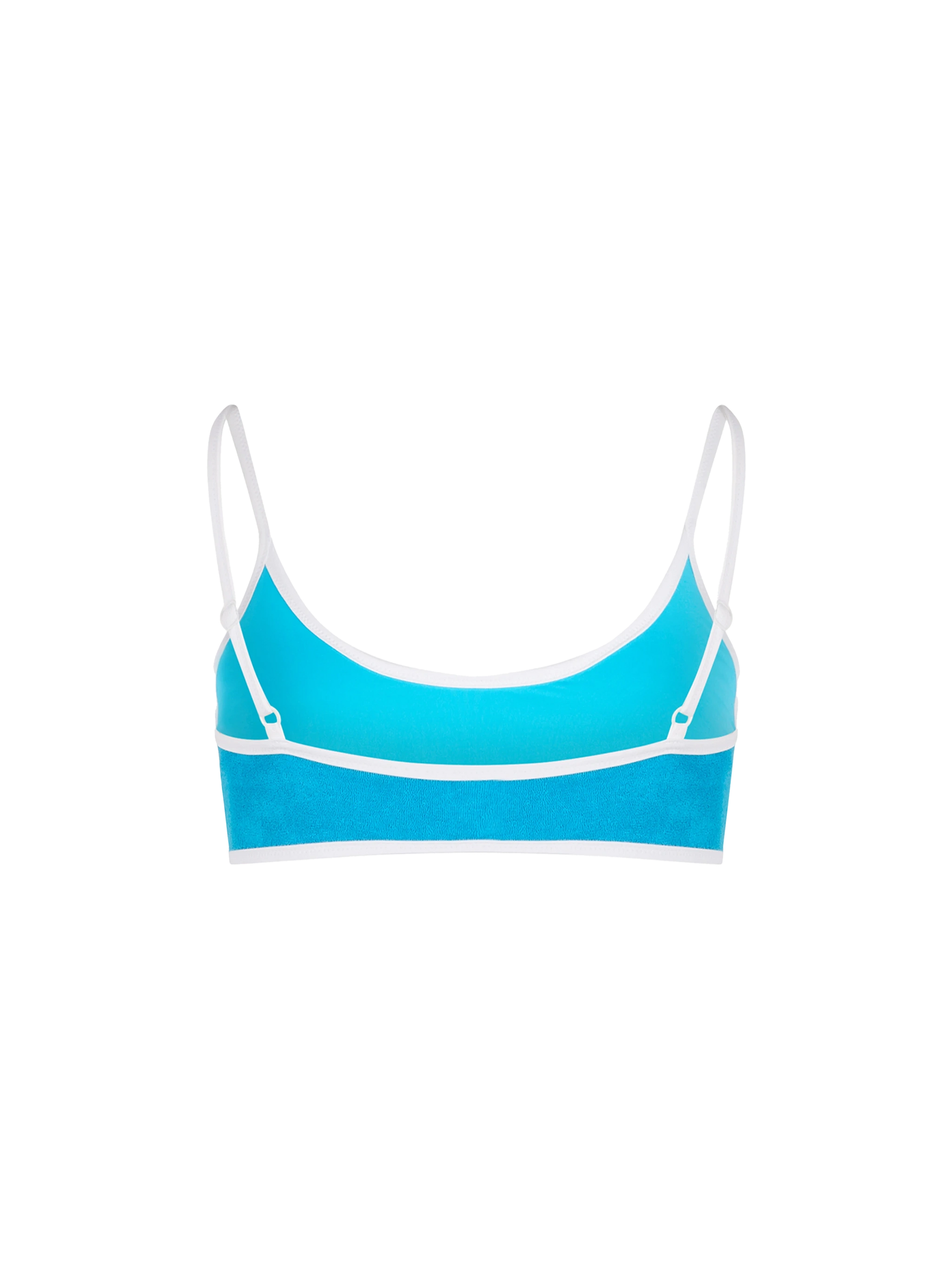 Woman terry bralette beach top Judy with piping - MC2 Saint Barth