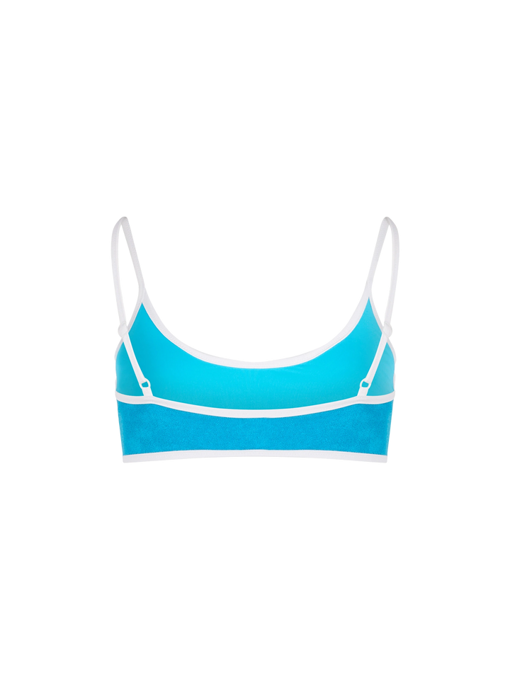 Woman terry bralette beach top Judy with piping - MC2 Saint Barth