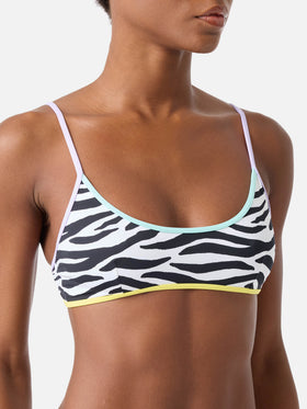 Bikini brassière Judy Naomi zèbre avec passepoil 