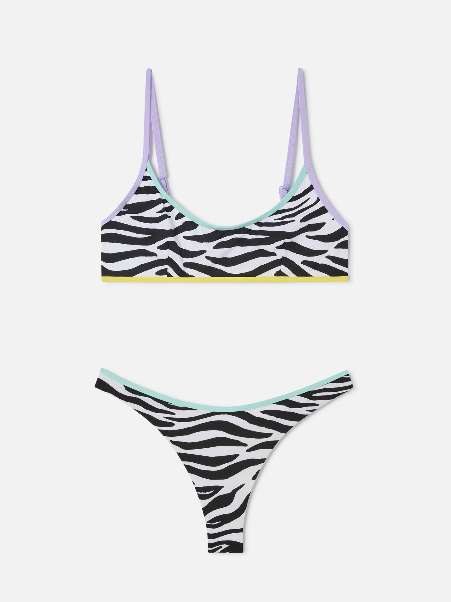 Bikini brassière Judy Naomi zèbre avec passepoil 
