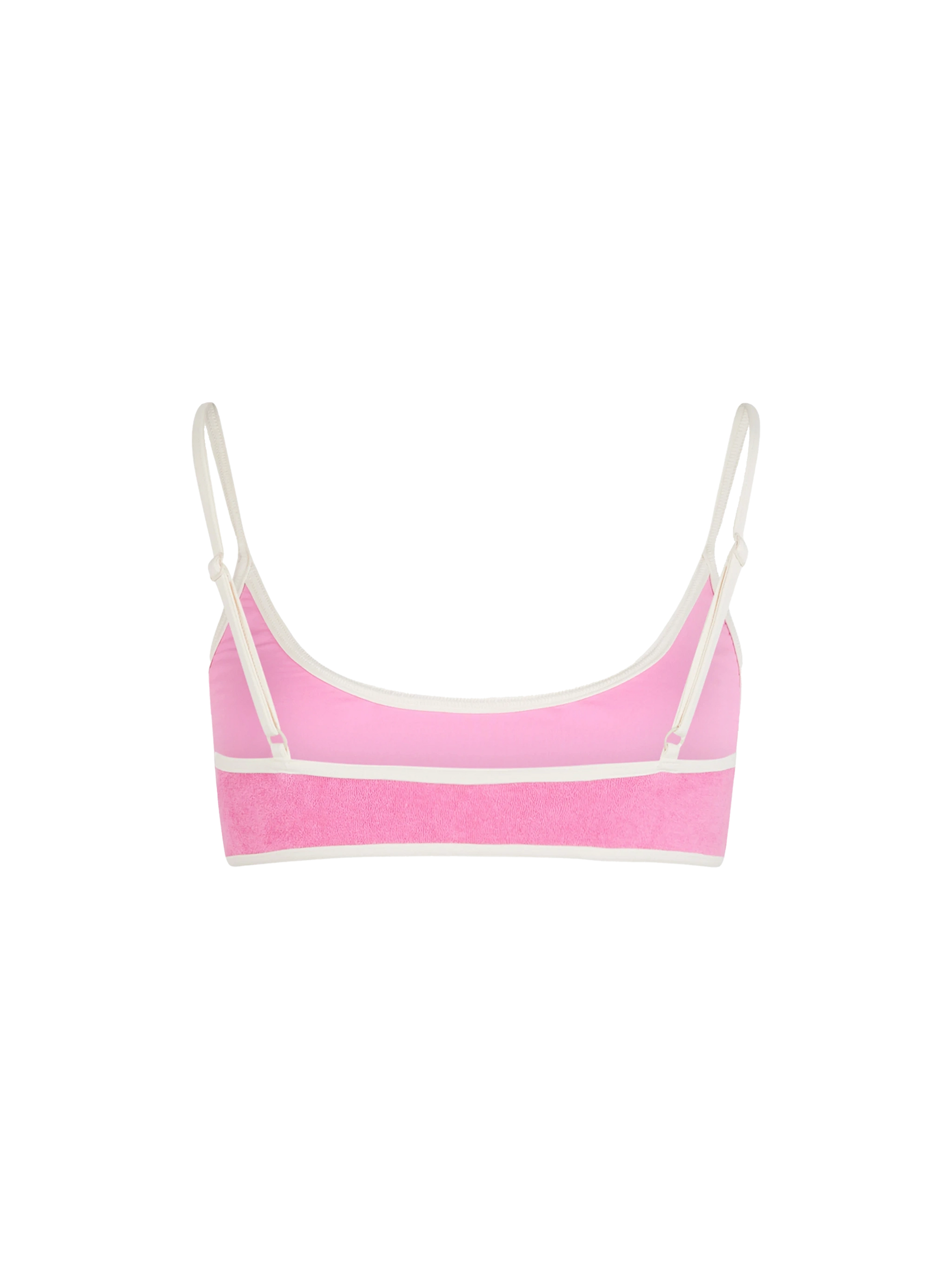 Woman terry bralette beach top Judy with piping - MC2 Saint Barth
