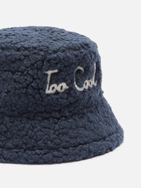 Cappello bucket in sherpa Jude con ricamo Too Cool