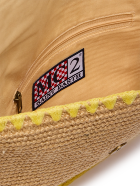 Jute Envelope pouch with trim - MC2 Saint Barth