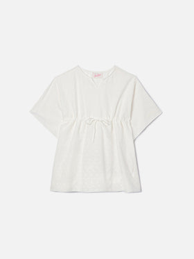 Kate Cotton broderie short kaftan