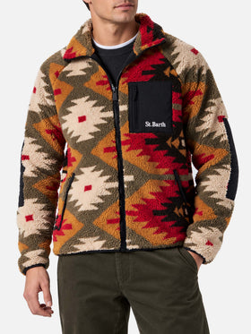 Keystone Sherpa-Jacke mit mehrfarbigem Muster 