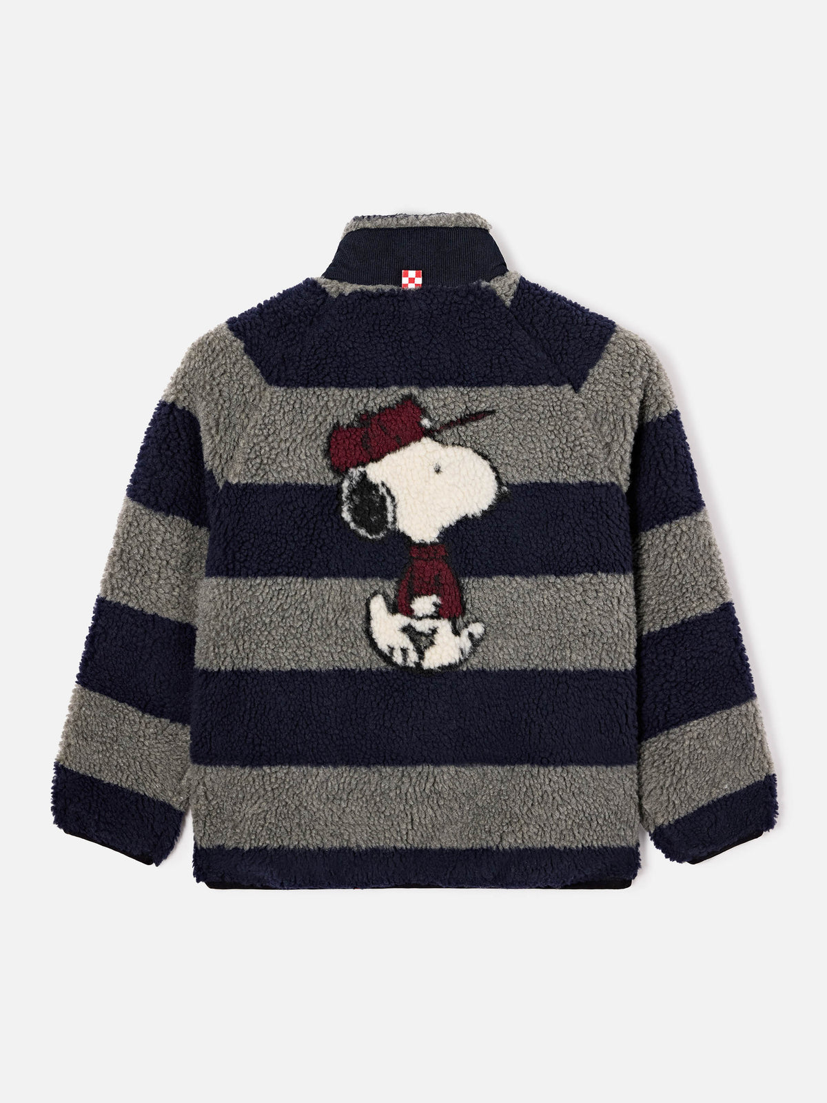 Giacca Keystone grigia in tessuto teddy con intarsio Snoopy sul retro | Special edition