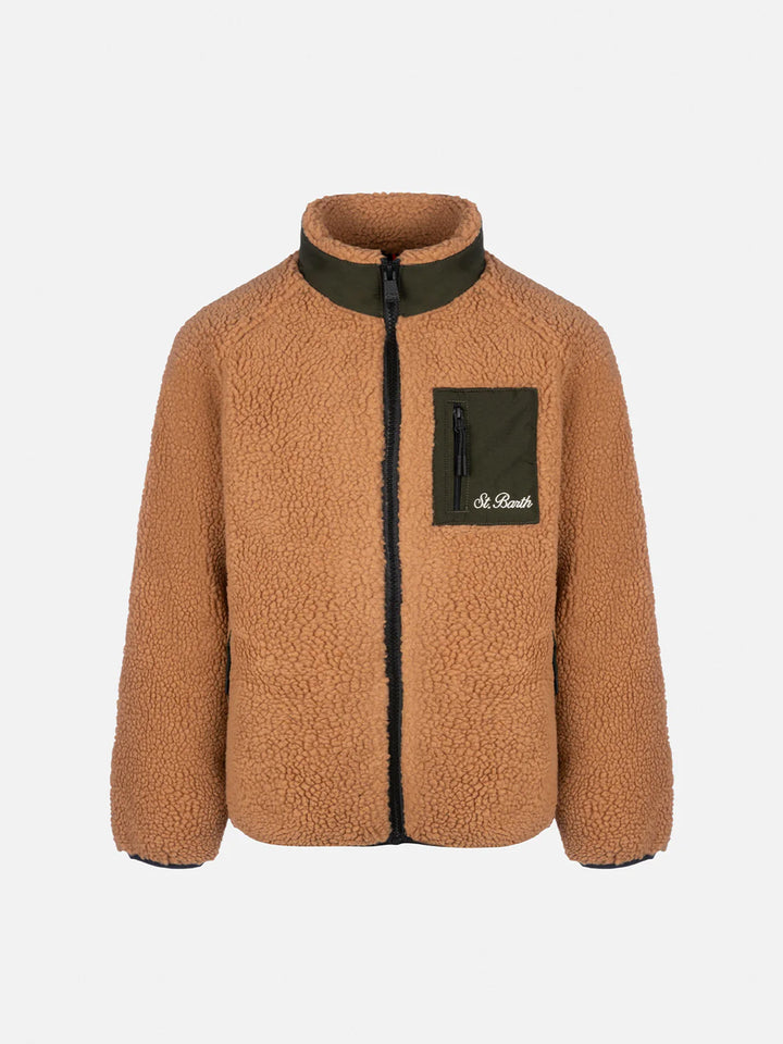 Beige Sherpa-Jacke Keystone für Jungen mit Snoopy-Aufdruck | SNOOPY PEANUTS SPECIAL EDITION