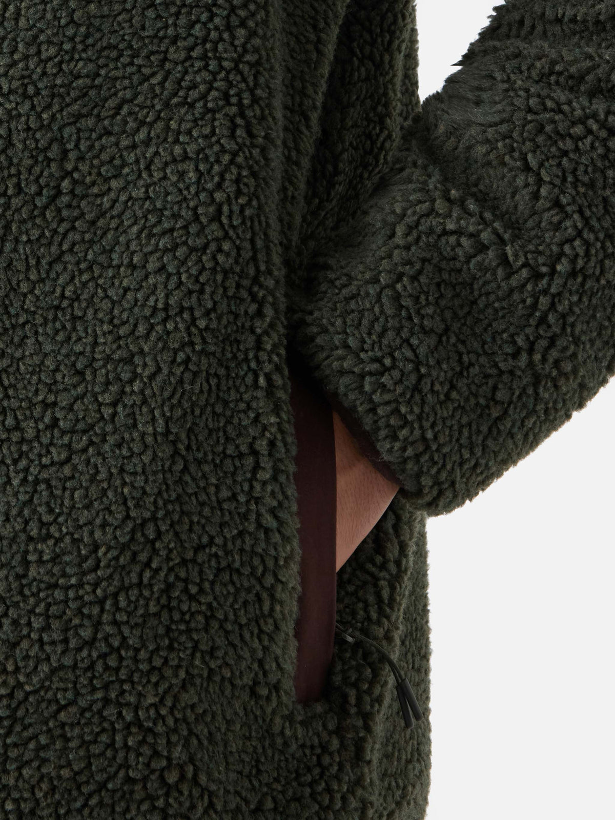 Veste teddy Keystone vert militaire avec fermeture zippée 