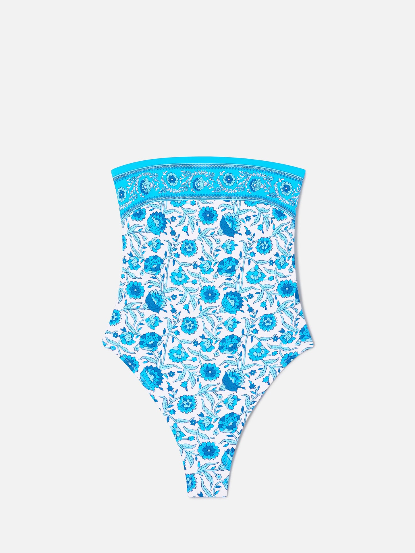 Khyra Bandeau-Badeanzug mit floralem Batik-Print 