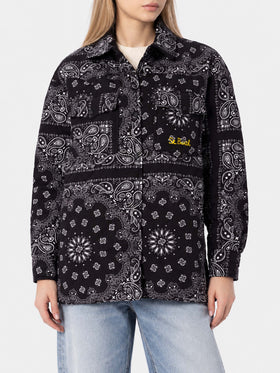 Kimmy black bandana print padded jacket