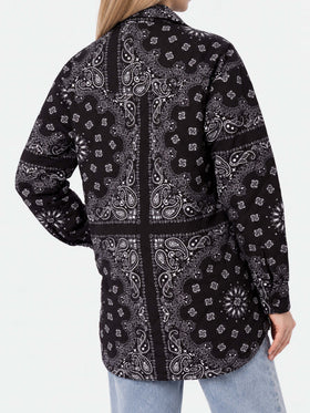 Kimmy black bandana print padded jacket