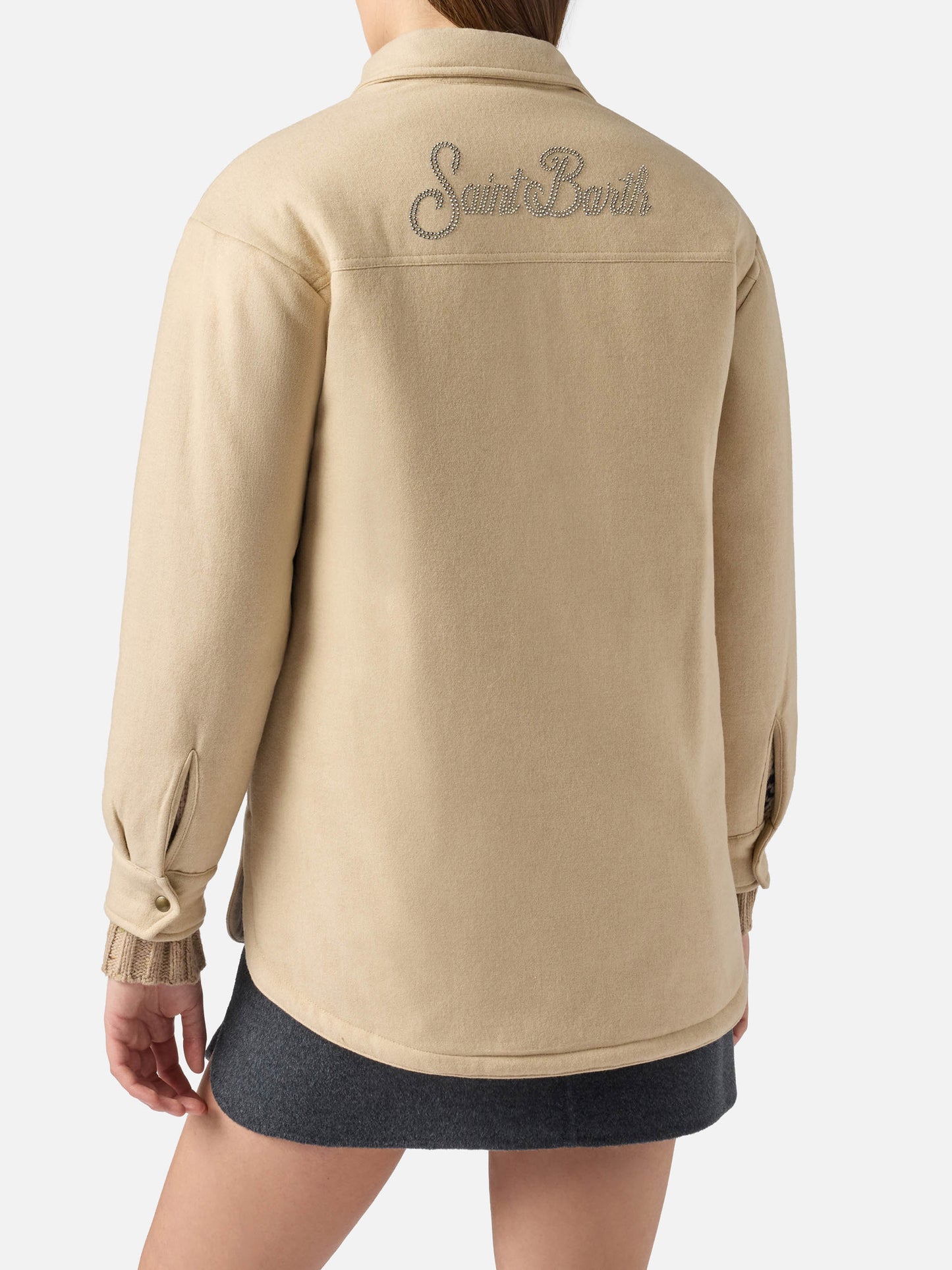 Giacca da donna in lana con stampa strass Saint Barth