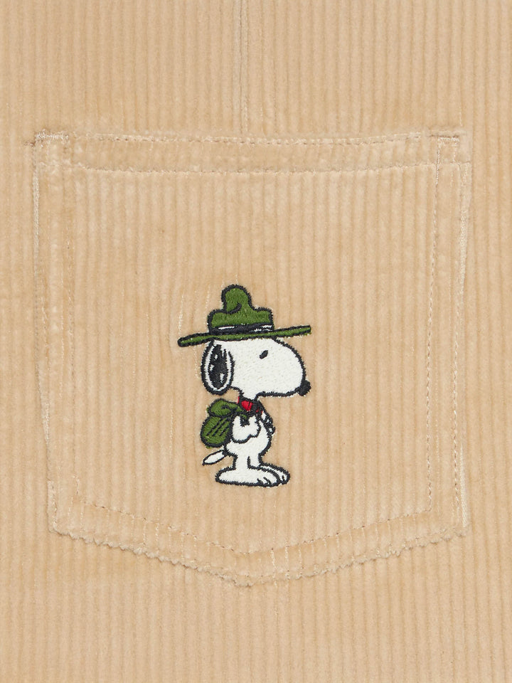 Salopette da bambino in velluto a coste con patch Snoopy | EDIZIONE SPECIALE SNOOPY PEANUTS™