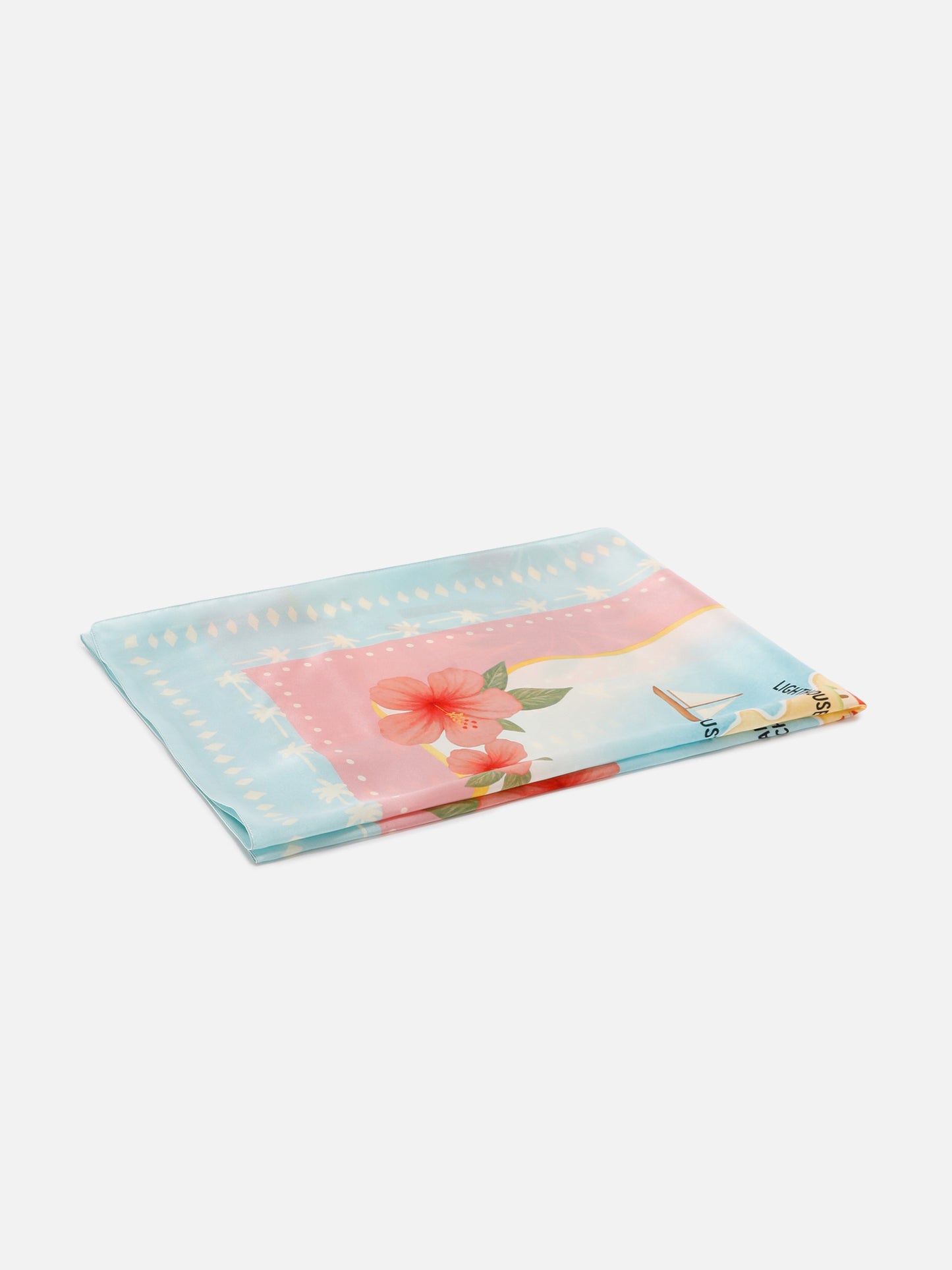 Foulard Kitana de pura seda con estampado del mapa de St. Barth 