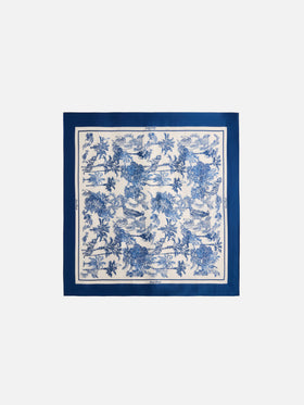 Foulard Kitana in seta con stampa toile de jouy