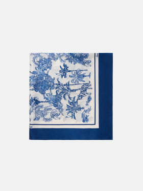 Foulard Kitana in seta con stampa toile de jouy