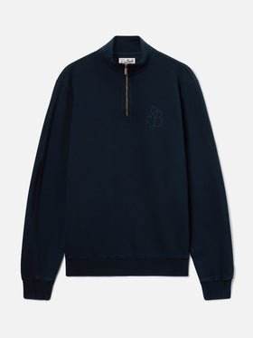 Marineblaues blue Kenneth Sweatshirt aus Baumwolle mit SB Legacy-Monogramm 