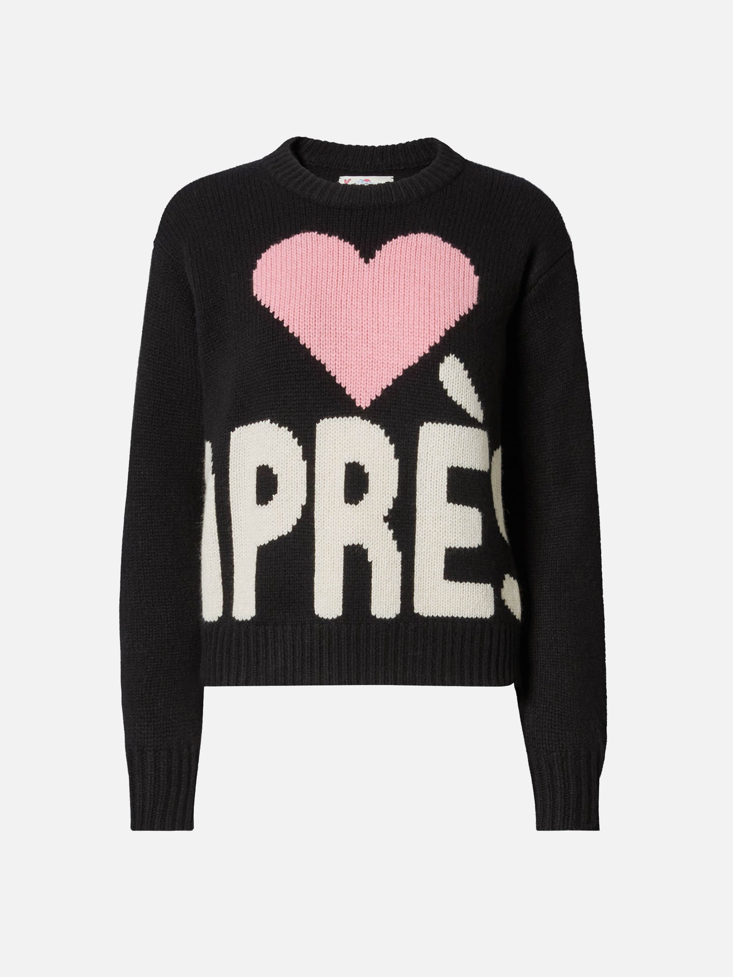 Maglione Kyla in lana nero con jacquard Après