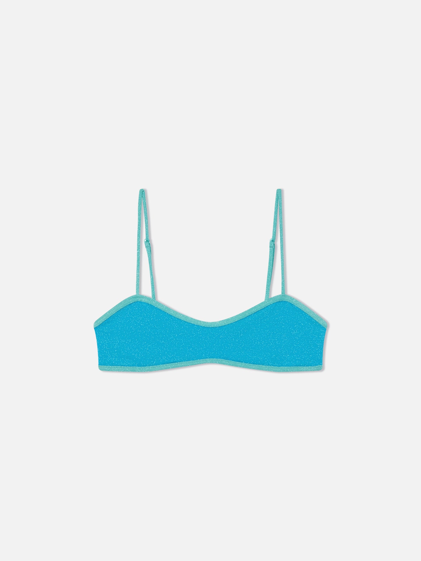 Top bikini Laryn bralette in lurex con piping