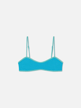 Top bikini Laryn bralette in lurex con piping