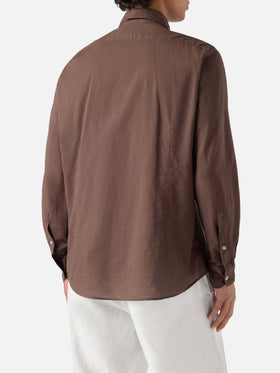 Camicia Chemise in cotone voile marrone