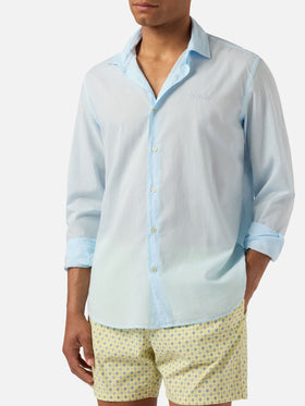 Chemise Ice bleu clair en voile de coton pur 