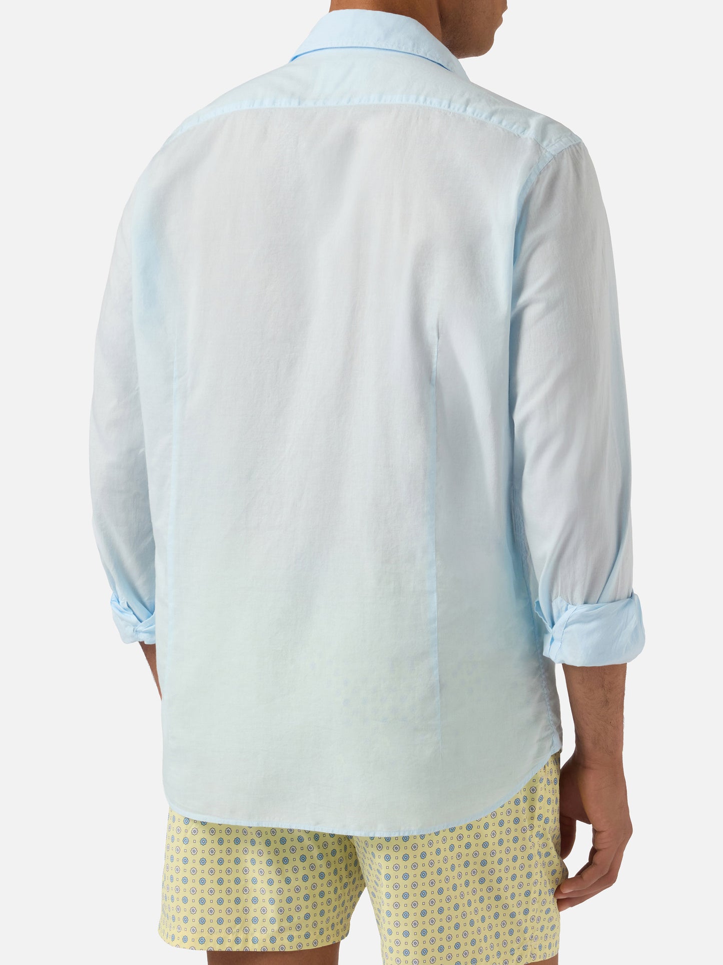 Chemise Ice bleu clair en voile de coton pur 