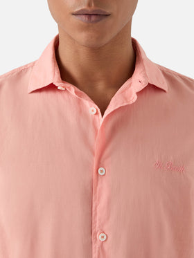 Peach Chemise Ice shirt in pure cotton voile