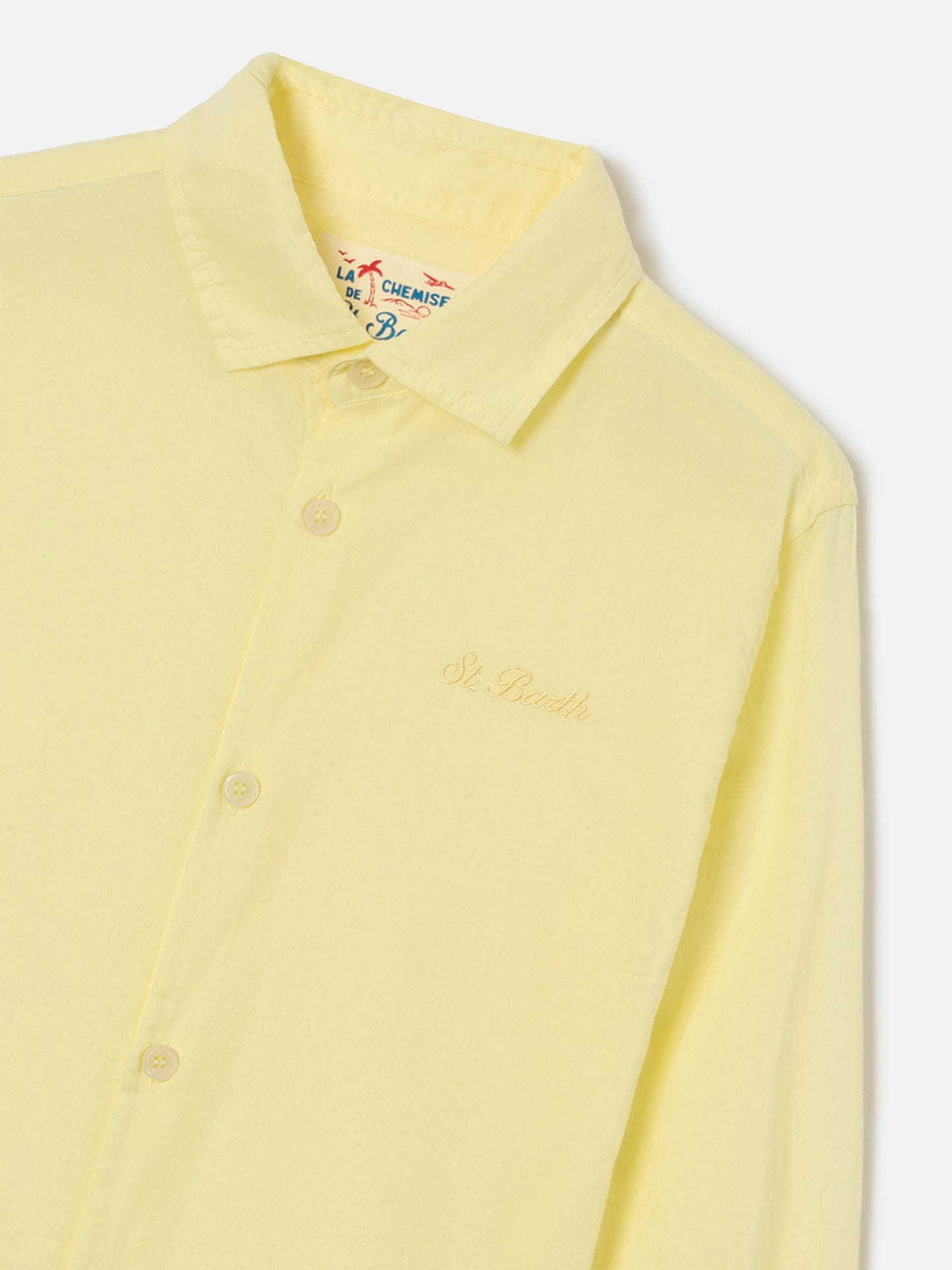 Butter yellow Chemise Jr shirt in cotton voile