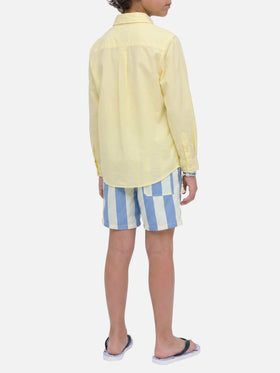 Chemise Jr jaune beurre en voile de coton 