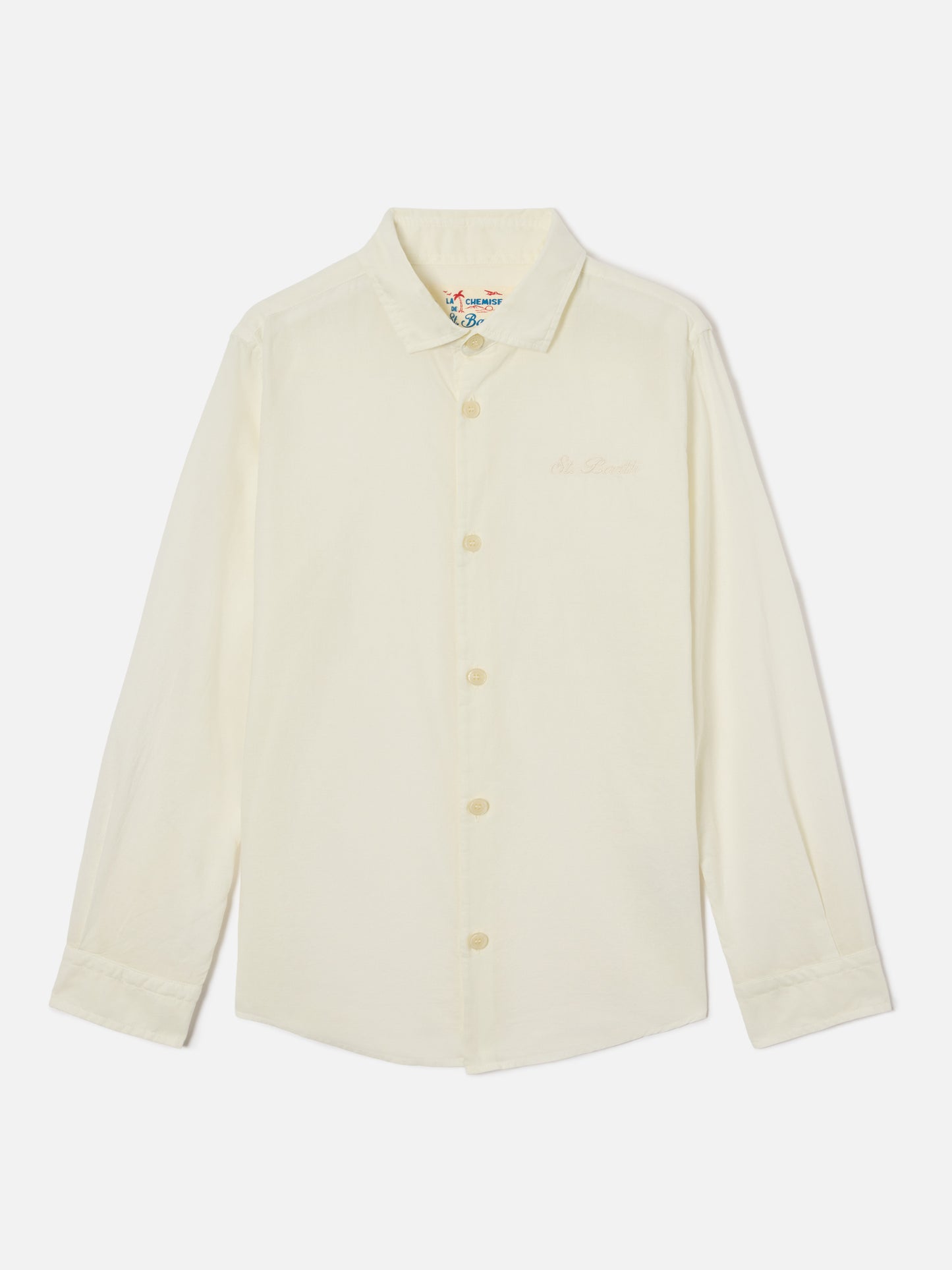 Camisa Cream Chemise Jr de voile de algodón 