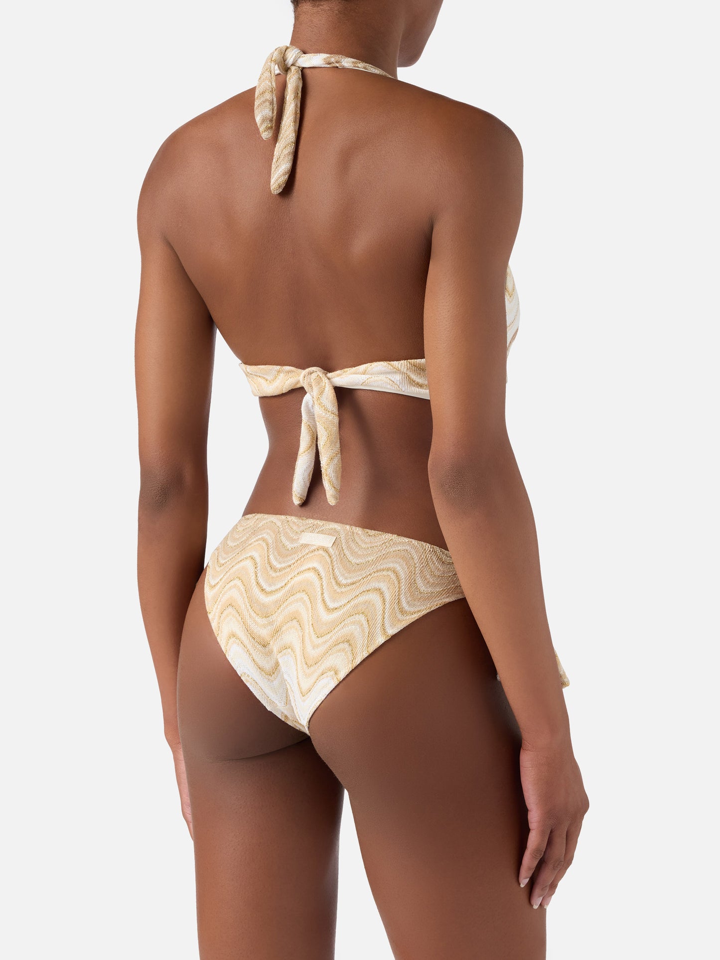 Bikini raschel dégradé or Leda Yali 