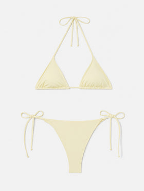 Bikini triangle Leah Marielle butter yellow à nouer 