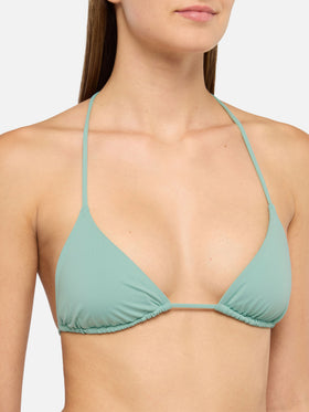 Leah top bikini triangolo verde salvia