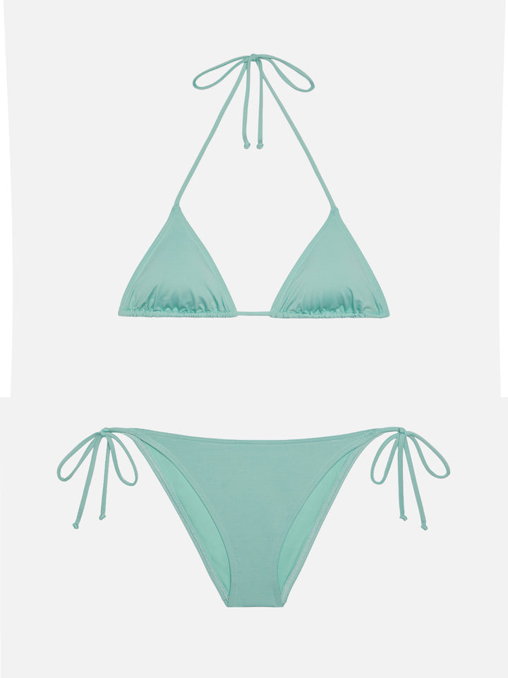 Virgo sage green classic swim briefs                                                          - Leah sage green triangle top swimsuit