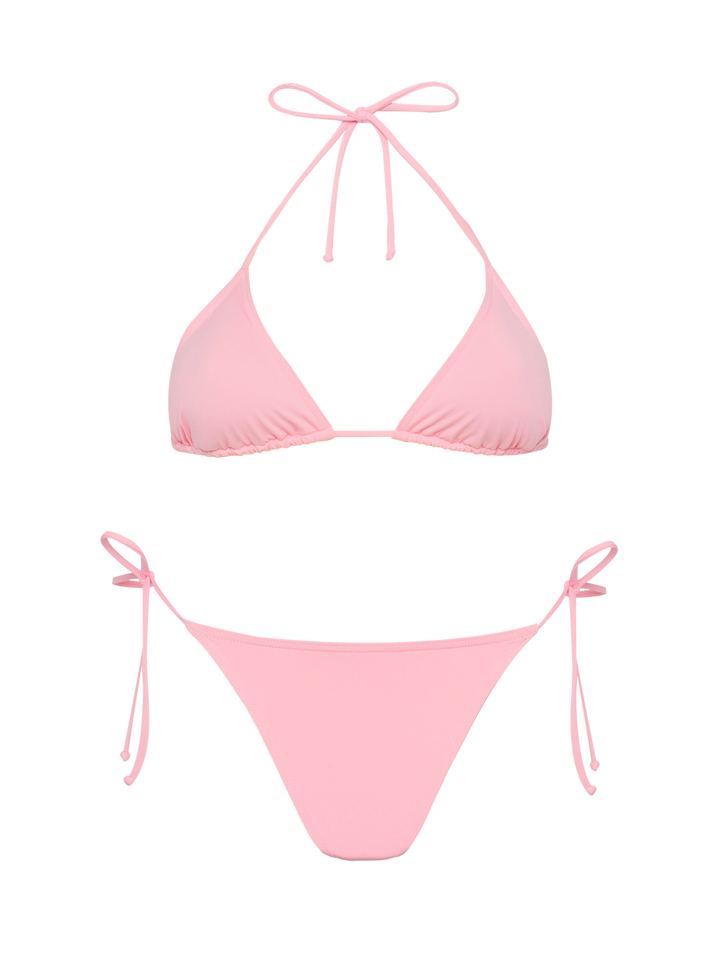 Leah Marielle pink bikini with triangle top and classic briefs - MC2 Saint Barth