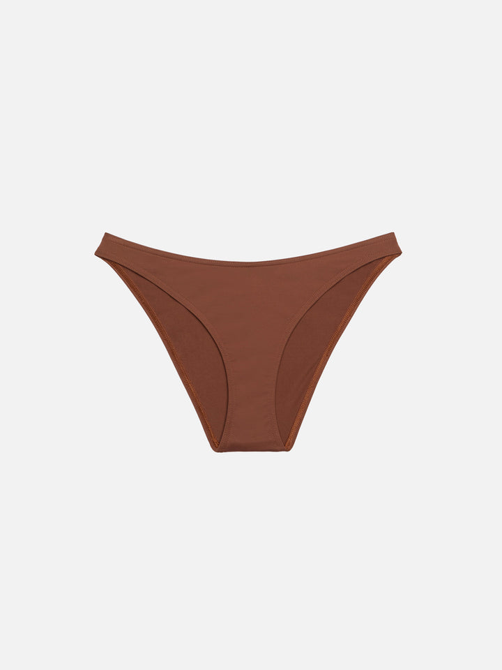 Triangle bikini Leah Lido in brown with classic swim briefs