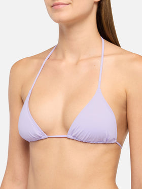 Leah lilac triangle top swimsuit